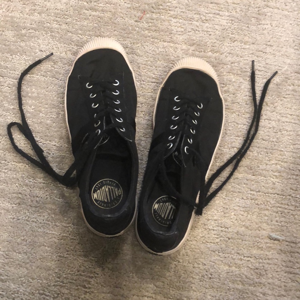 Women’s black Palladium high top sneakers.   Size 9.5
